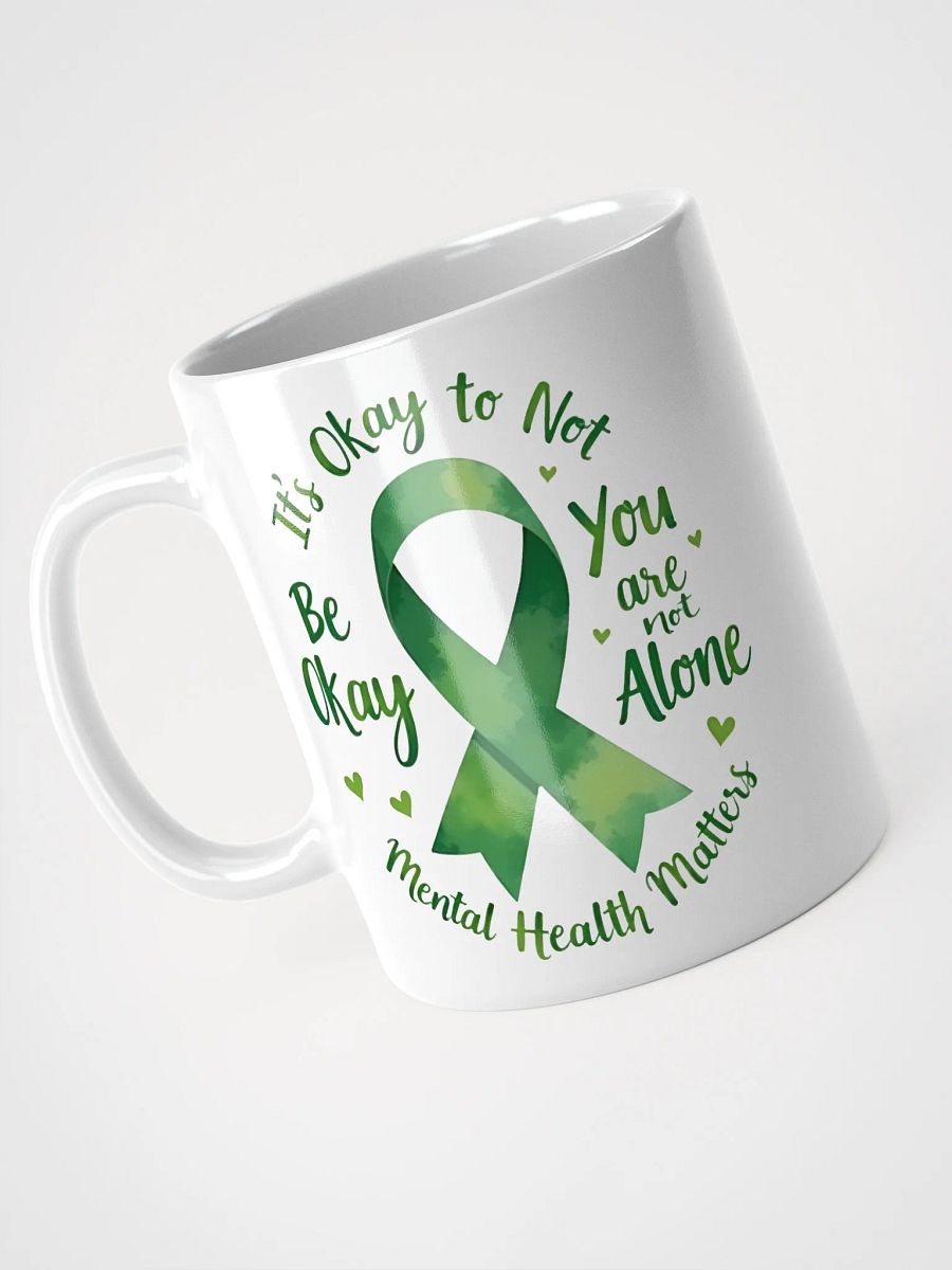 Green Ribbon Mug: A Heartfelt Symbol of Mental Health Awareness and Hope product image (3)
