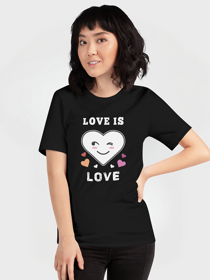 Heart Face Love Is Love LGBTQ Lesbian Pride T-Shirt product image (1)