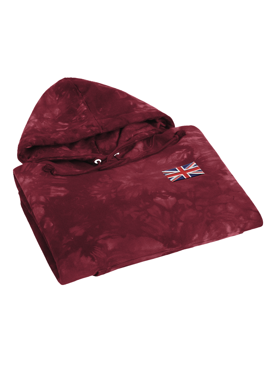 Union Jack Embroidered British Flag Tie-Dye Champion Hoodie product image (3)