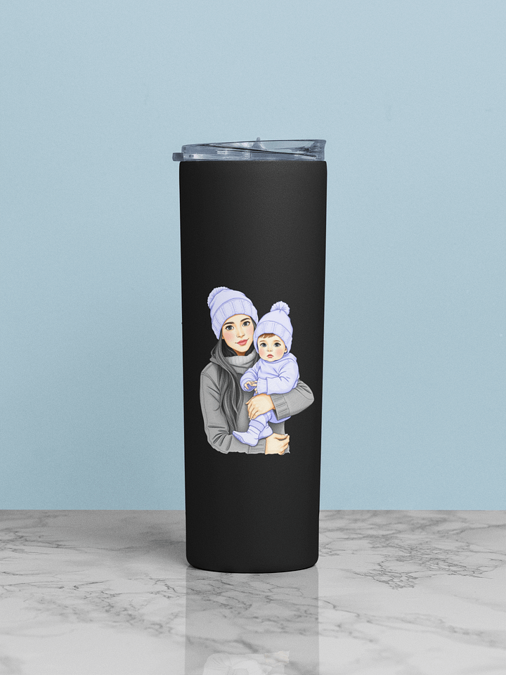 Stay Refreshed, Mama - Tumbler for Boy Moms - Green eyes, Black hair product image (1)