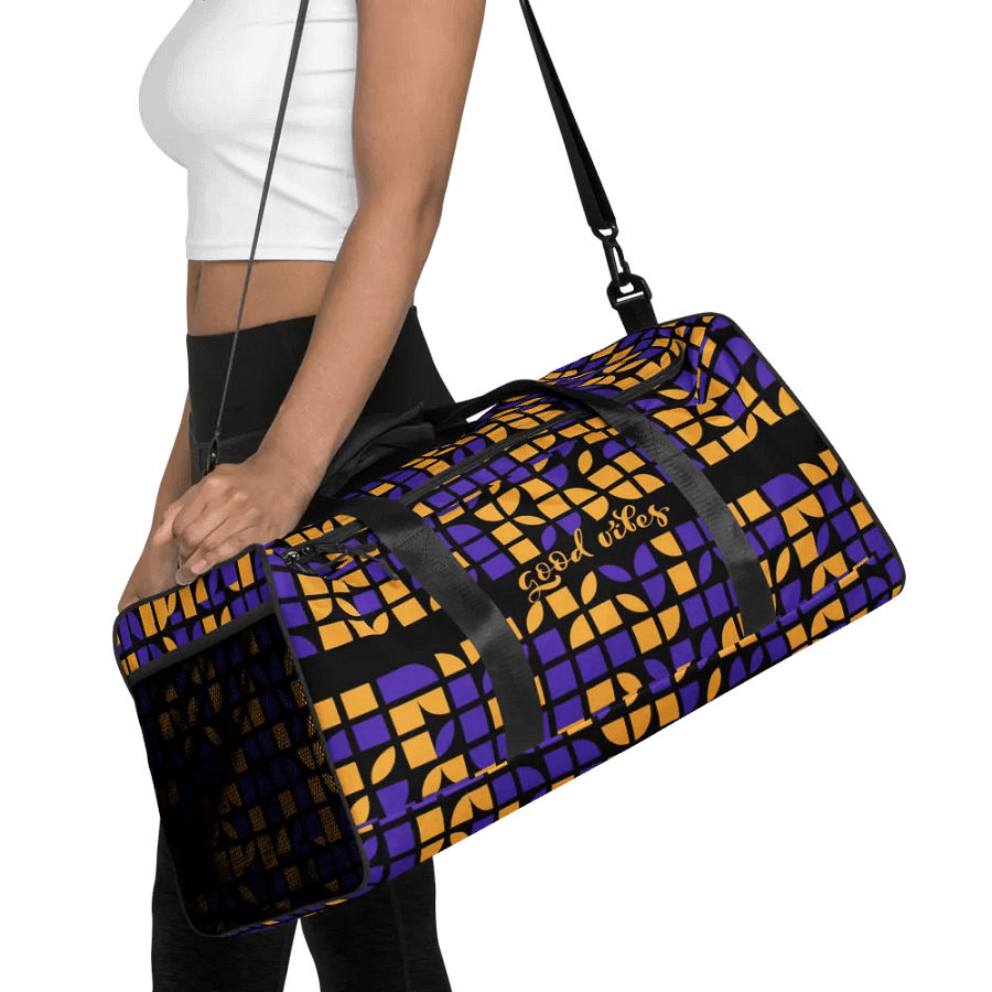 GOOD VIBES BLACK-ORANGE Duffle Bag product image (6)