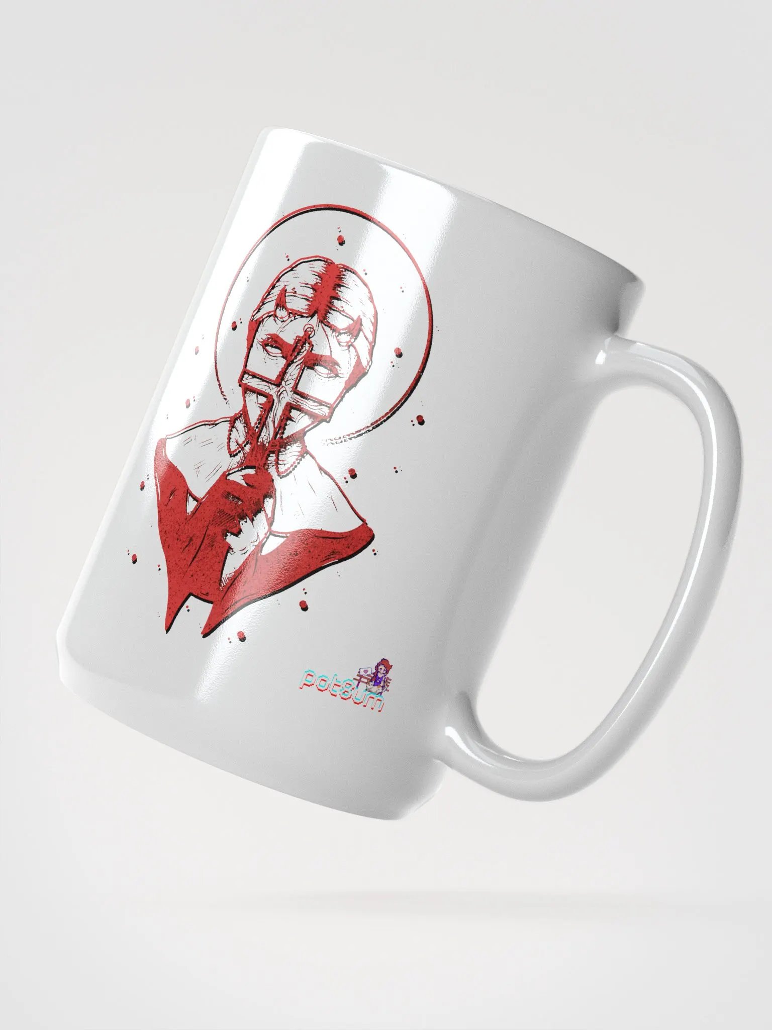 SPITE white glossy mug product image (3)