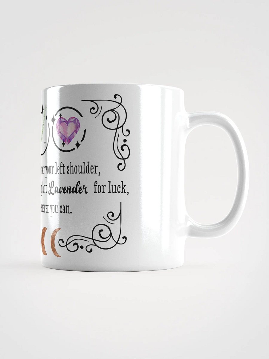 Rosemary, Lavender, and Love WHITE GLOSSY MUG - Witchy, Kitchen Witch, Magic Kitchen Gift product image (3)