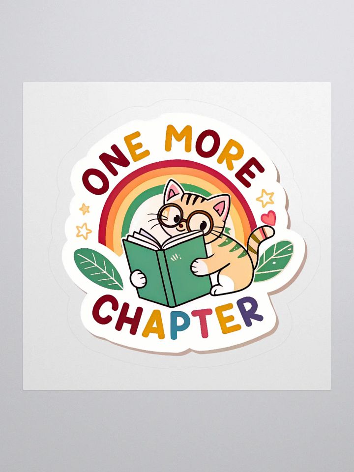 Rainbow Reading Cat Stickers product image (1)