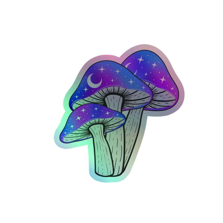 Galaxy Shrooms Holographic Sticker product image (4)