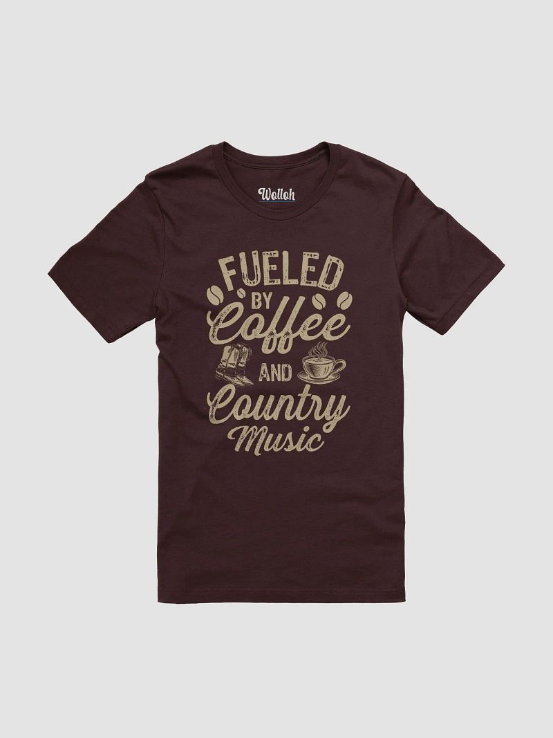 Fueled by Coffee and Country Music T-Shirt – Coffee lover gifts for country fans