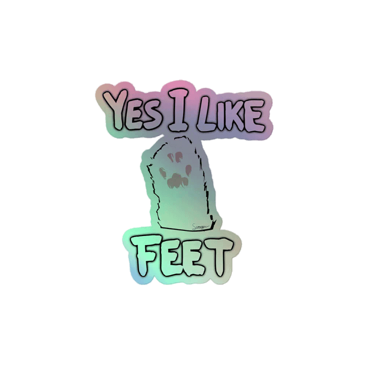I LIKE FEET Kiss-Cut Holographic Stickers product image (2)