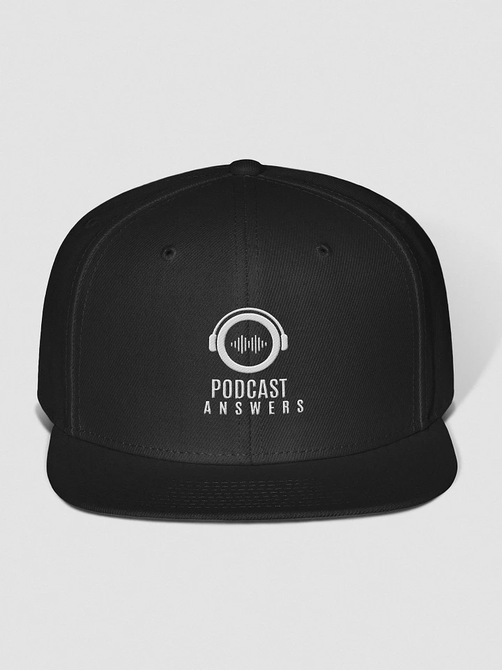 All white logo snapback hat product image (1)