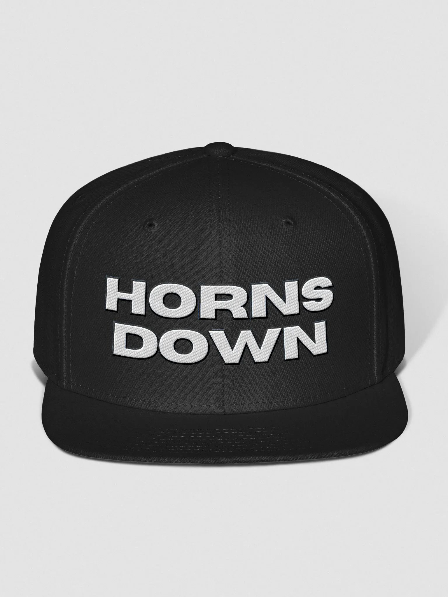 Horns Down LETTERS Flat Bill Hat product image (1)