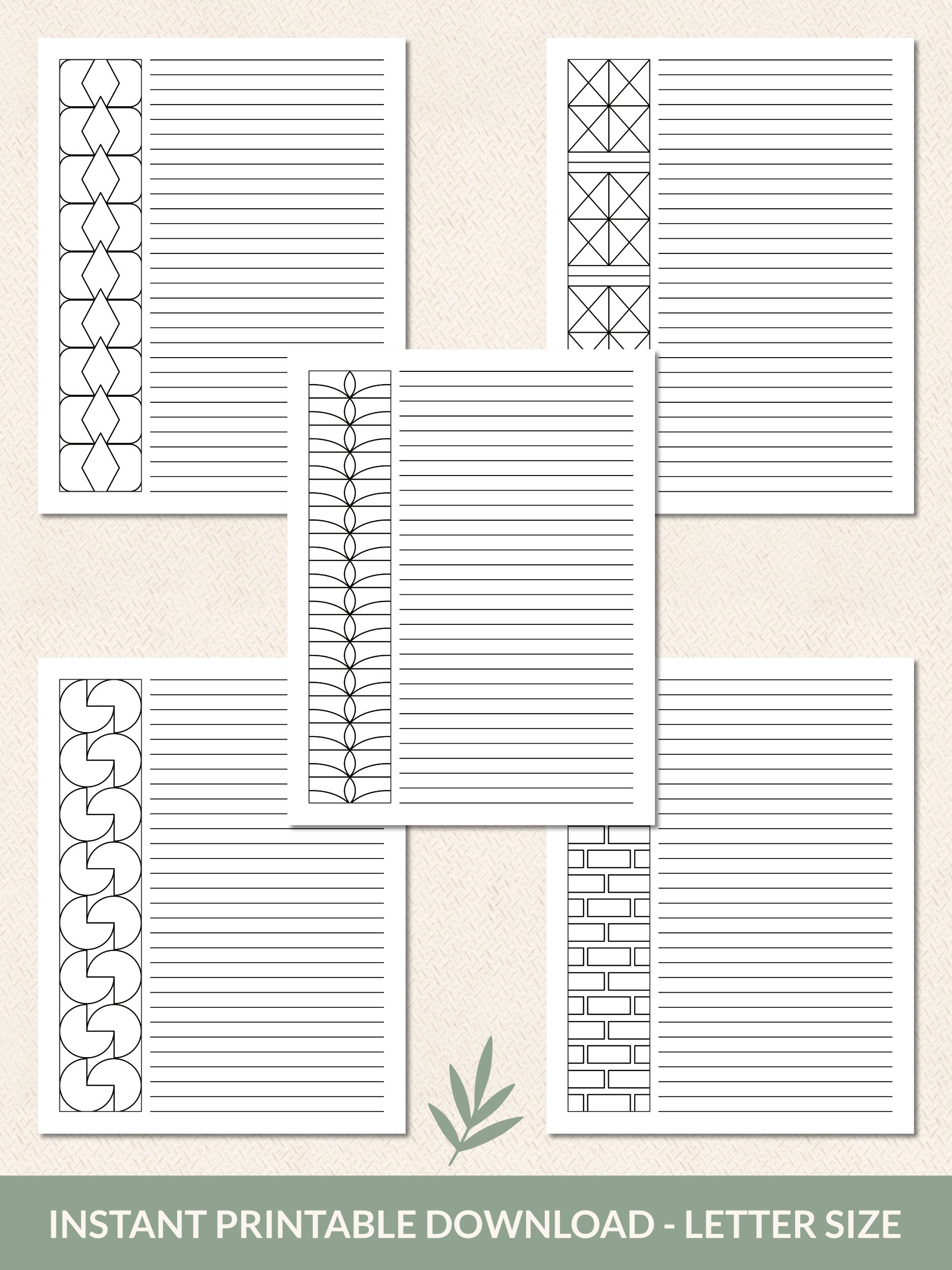 Printable 34-Page Geometric Pattern Coloring Journal product image (7)