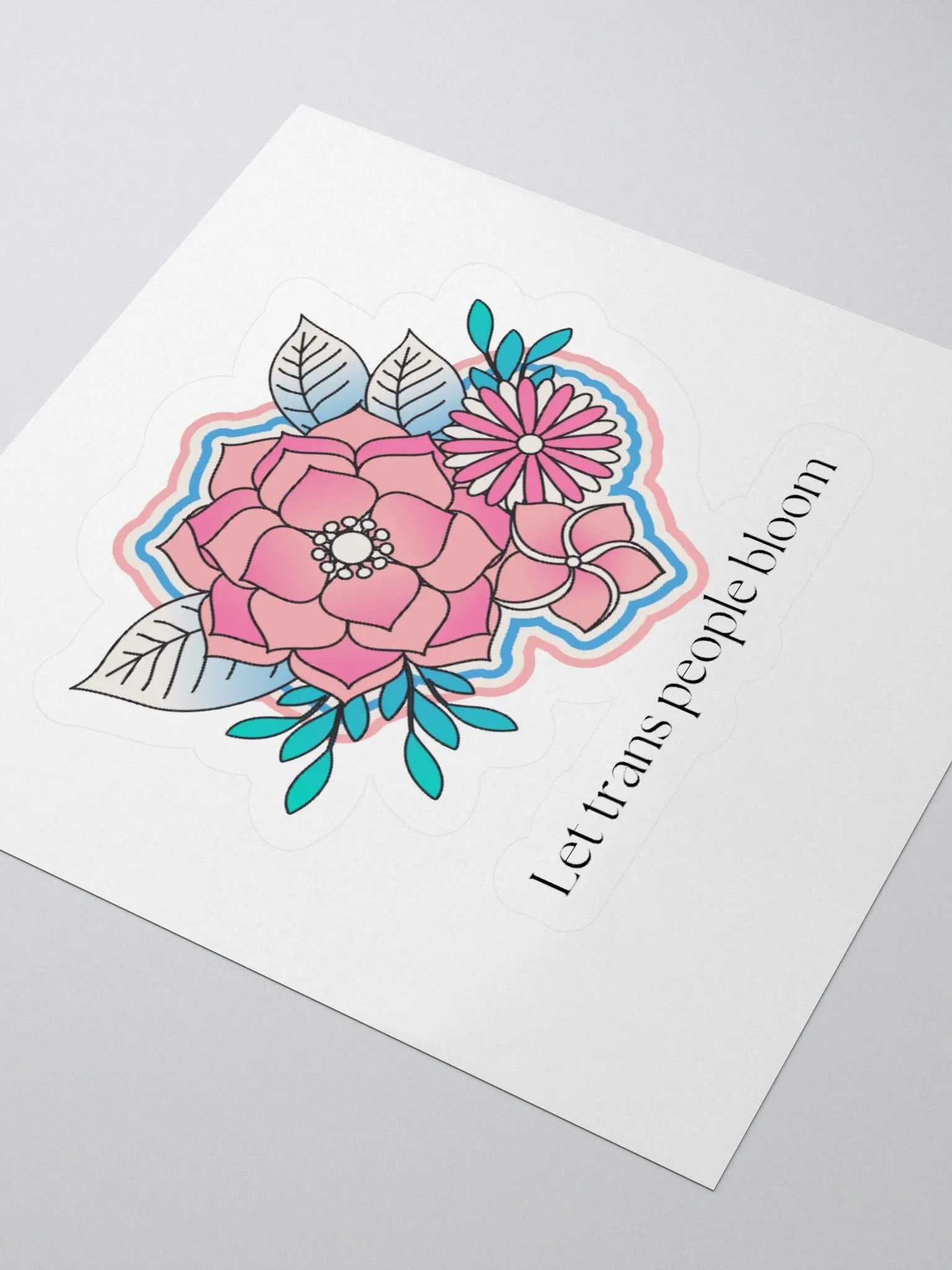Let Trans People Bloom sticker product image (3)