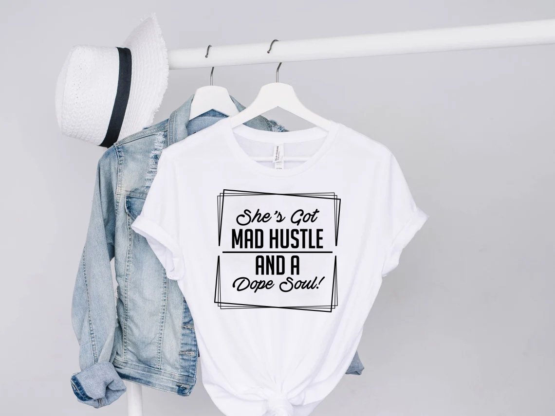 SHE'S GOT MAD HUSTLE AND A DOPE SOUL! T-SHIRT & DAILY AFFIRMATIONS JOURNAL BUNDLE product image (3)