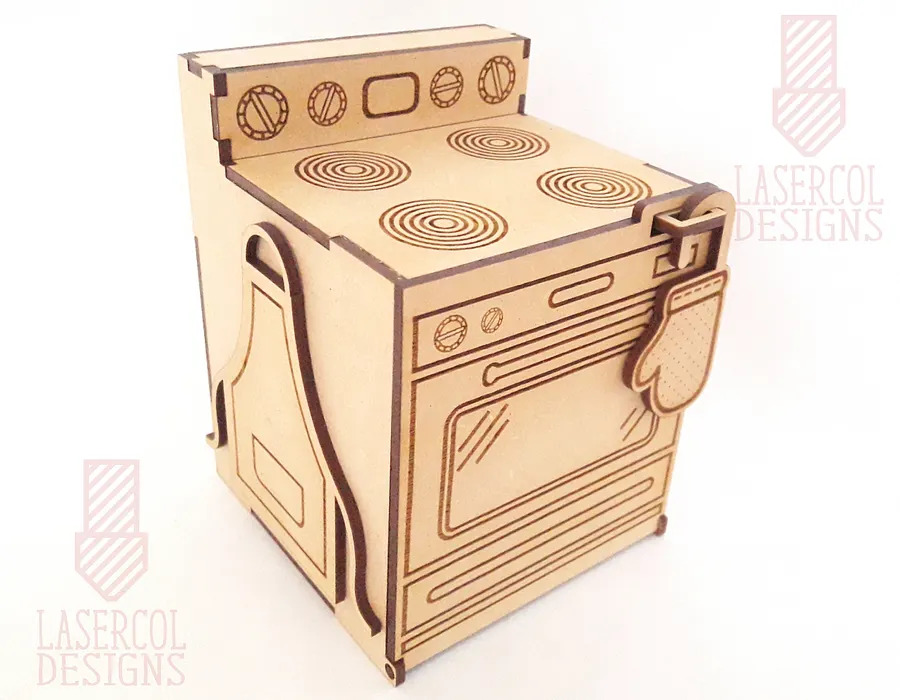 Oven Shaped Box - Laser Cut Files product image (5)