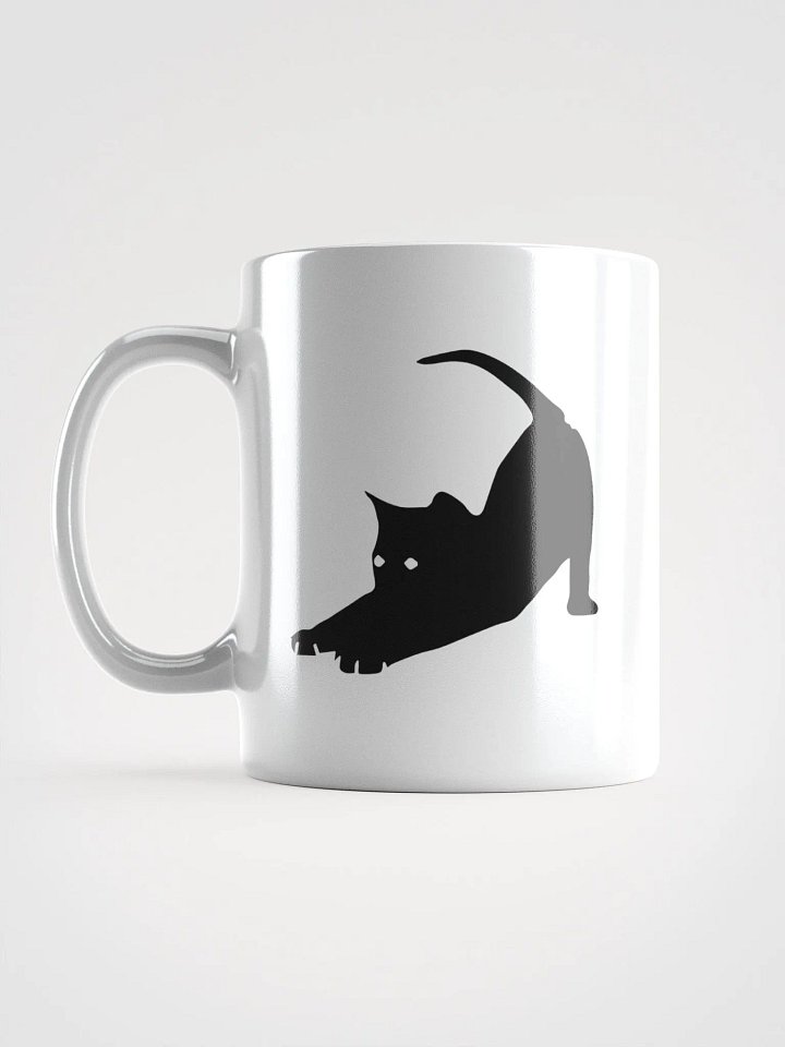 Stretching Black Cat Mug product image (1)