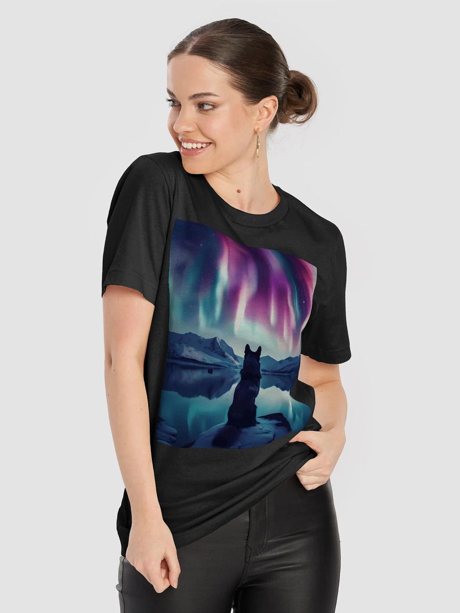 Northern Lights Dog T-Shirt | Magical Night Sky Dog Lover Tee | Perfect Gift for Pet Owners product image (8)