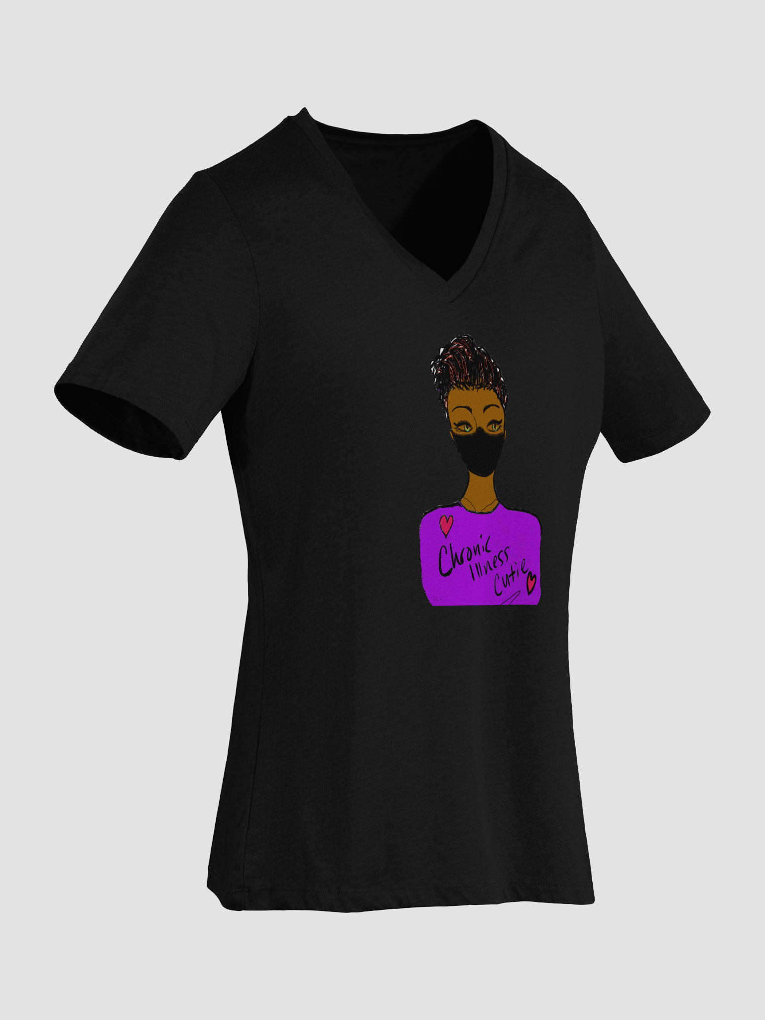 Chronic Illness Cutie Relaxed V-Neck Tee product image (39)