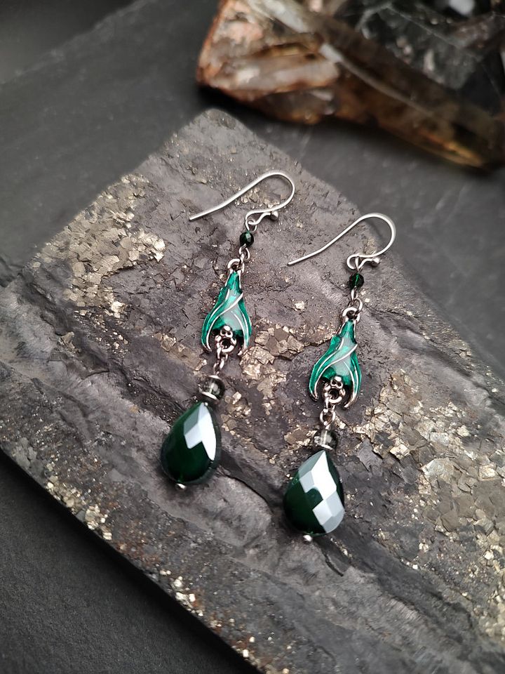 Earrings Bats - Teal Hanging Bats product image (1)