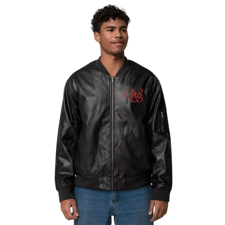 WS Faux Leather Bomber Jacket product image (3)