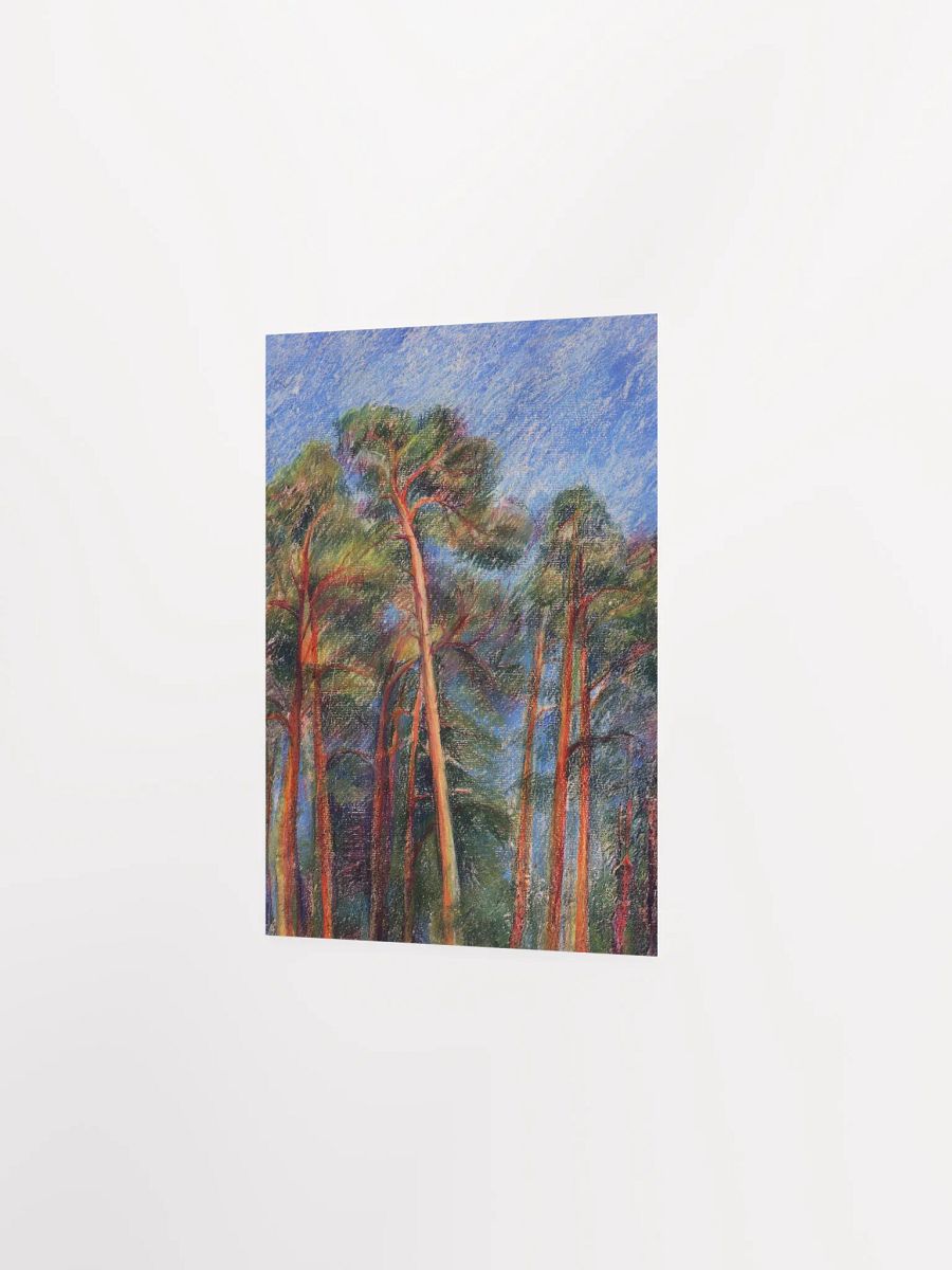 Impressionist Forest Matte Poster - Evening Pines product image (5)
