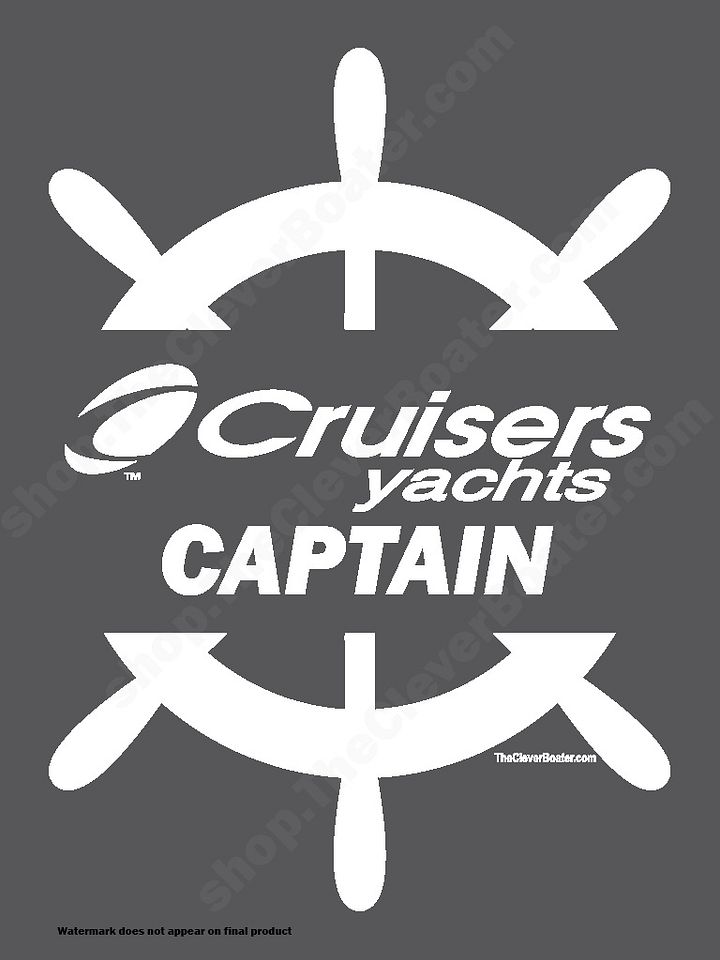 Cruisers Yachts Captain - T-Shirt - Dark Shirt w/White Logo product image (2)