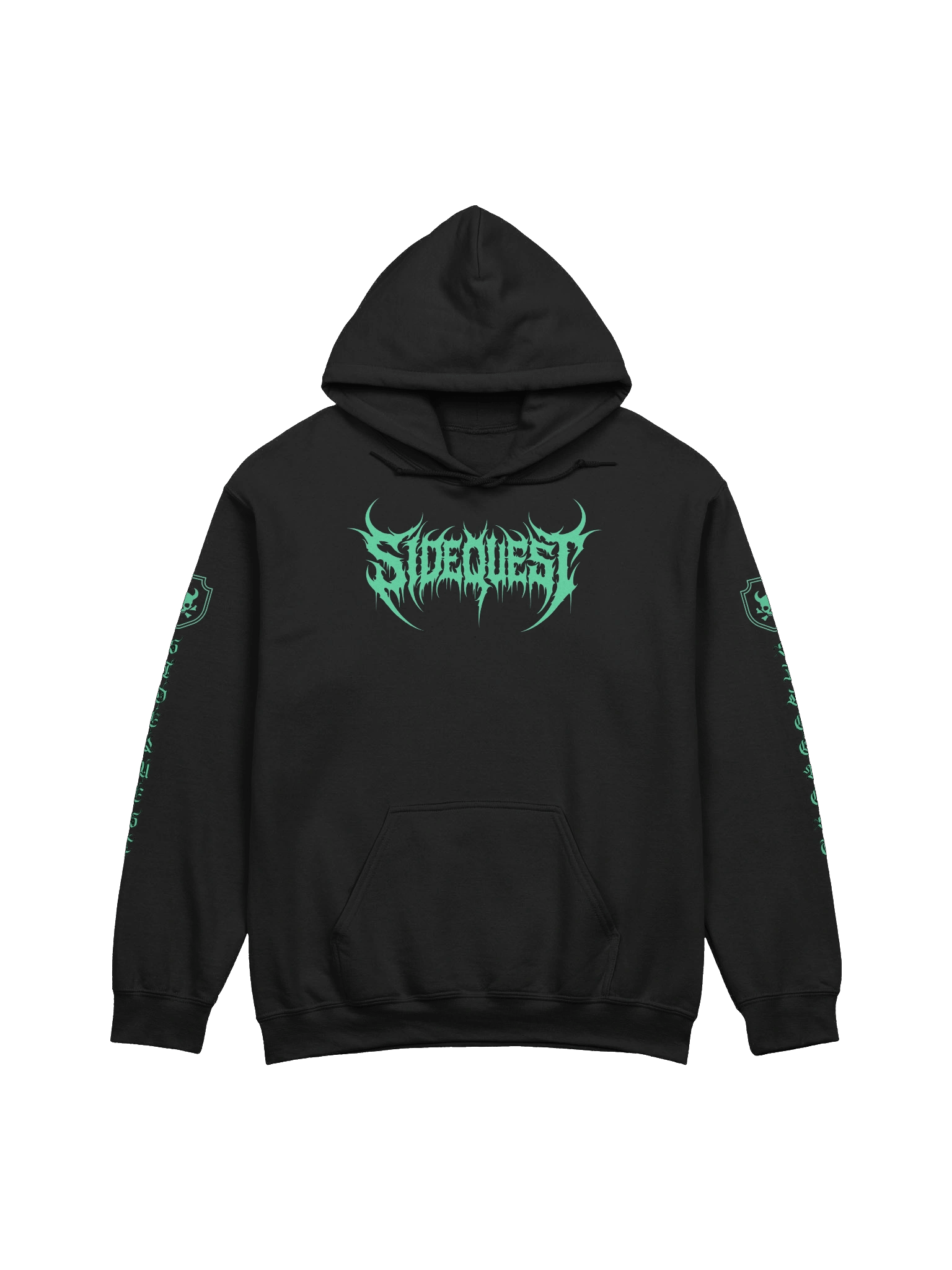 Sidequest Hoodie (Death Metal Font - Sea Green) product image (1)
