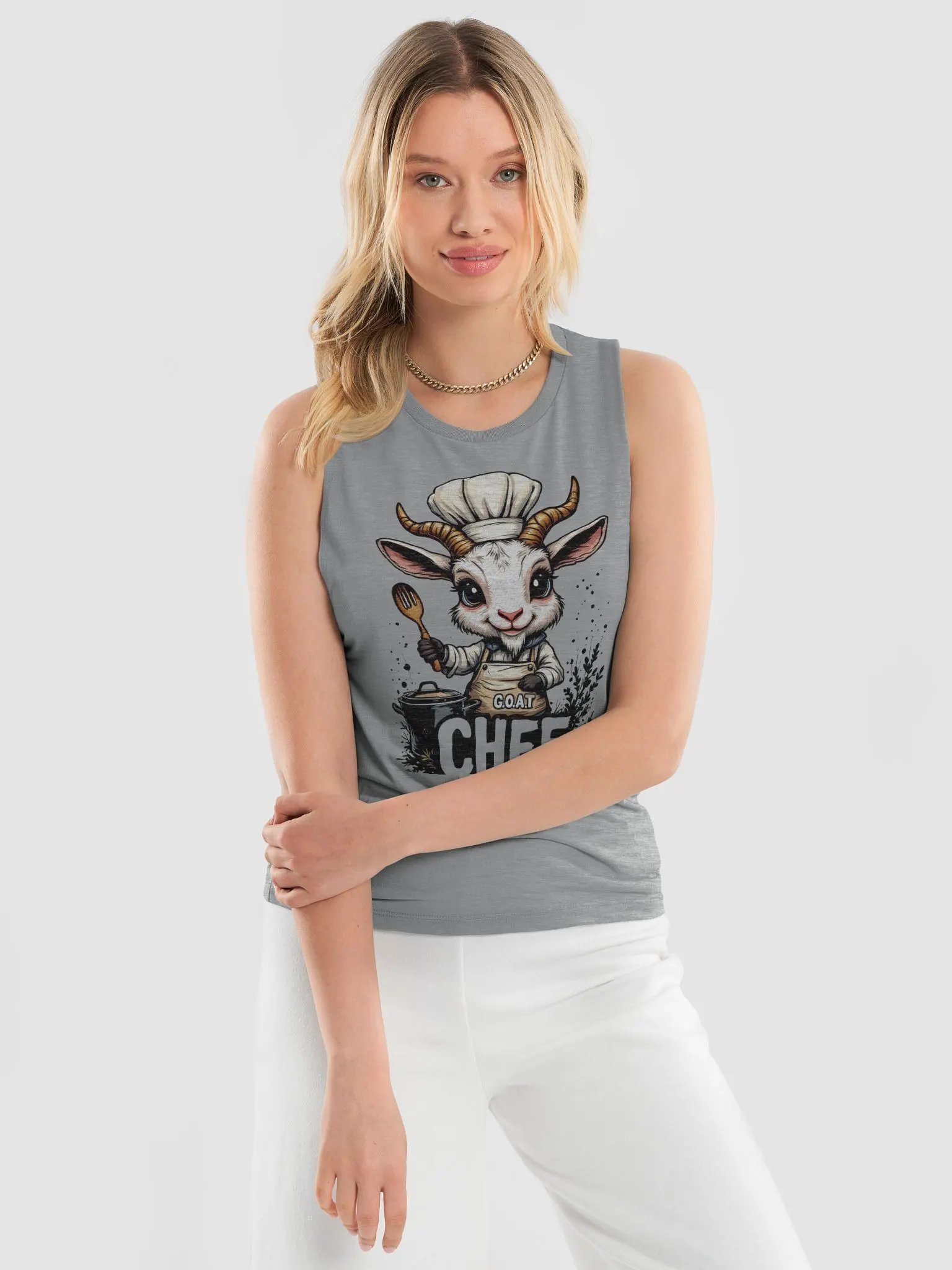 Baby G.O.A.T Chef Women's Flowy Muscle Tank product image (15)