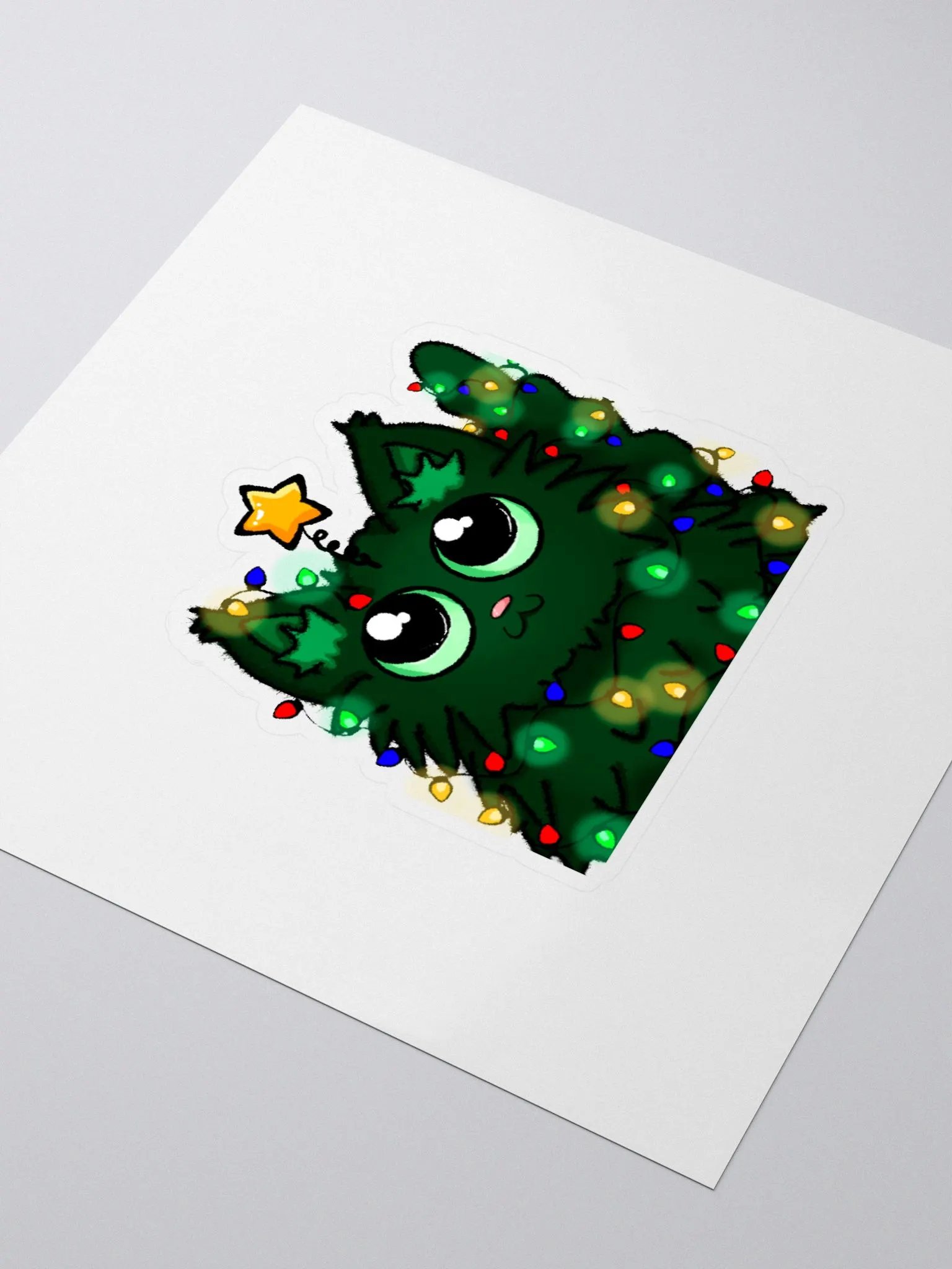 Christmas Tree Cat Sticker product image (3)