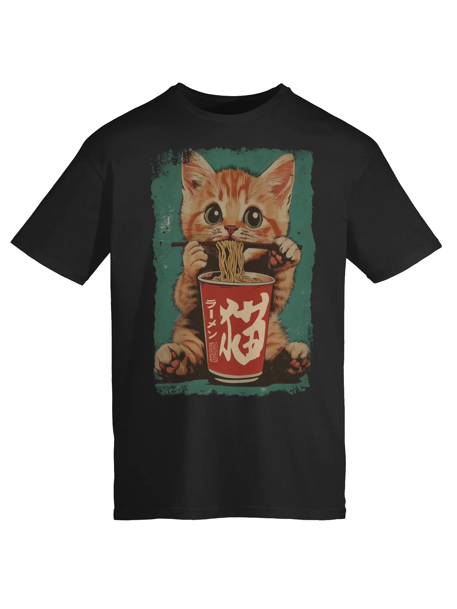 Kawaii Kitten Cat Ramen Kitten Kawaii Anime Japanese Style T-shirt product image (132)