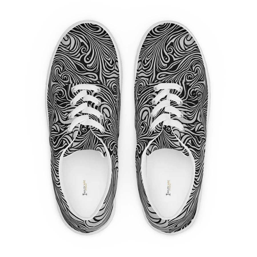 Ink Swirl Lace-Up Canvas Shoes product image (5)
