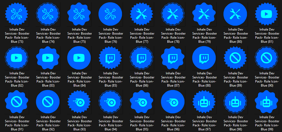 Super Huge BLUE Role Icon Pack product image (2)