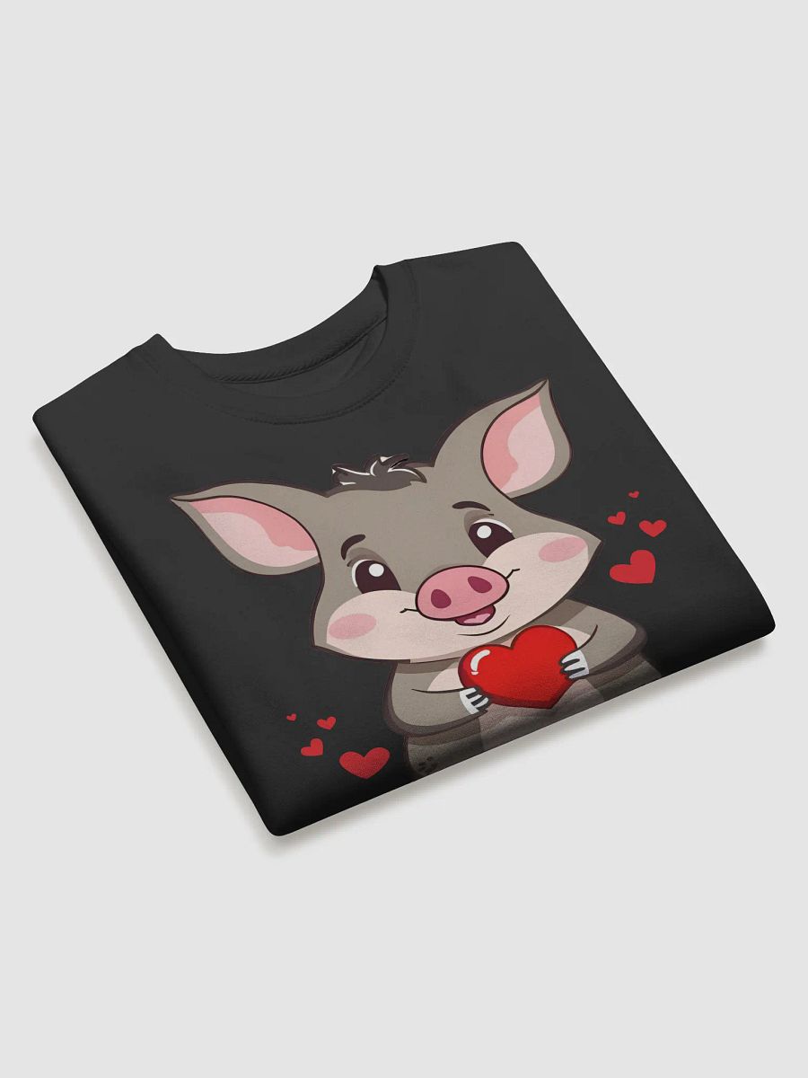 Hogs and Kisses Cute Valentine's Day Sweatshirt product image (3)