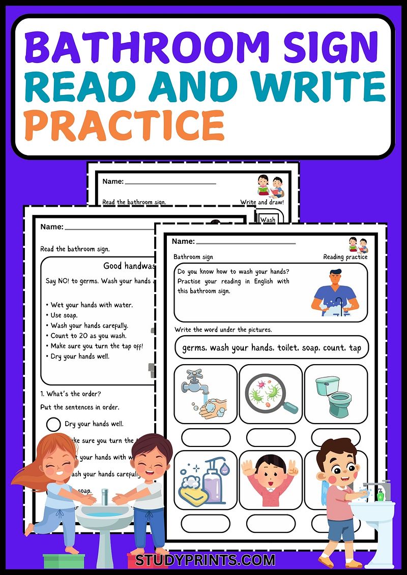 Bathroom Sign Reading Comprehension Practice Test