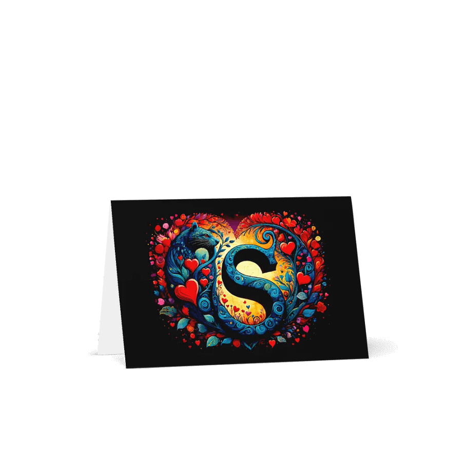 Valentine’s Monogram Letter S(5) Card product image (4)