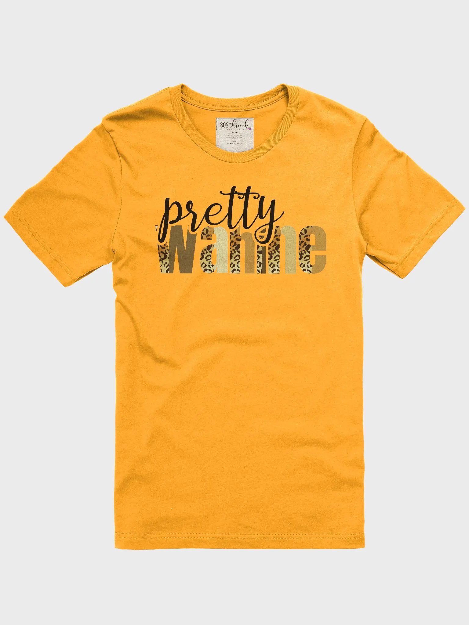Pretty Wahine T-Shirt; Black with Mix Leopard Pattern product image (2)