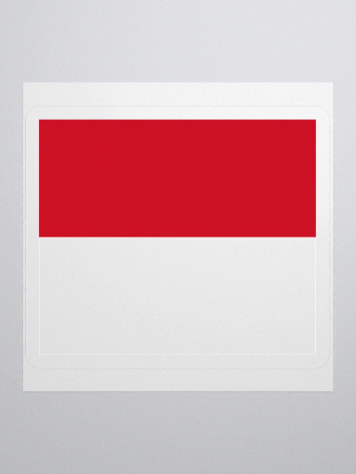 Exclusive Monaco Flag Inspired Kiss-Cut Sticker by TDS Music - Original Design (3" x 3", 4" x 4", 5.5" x 5.5") product image (3)