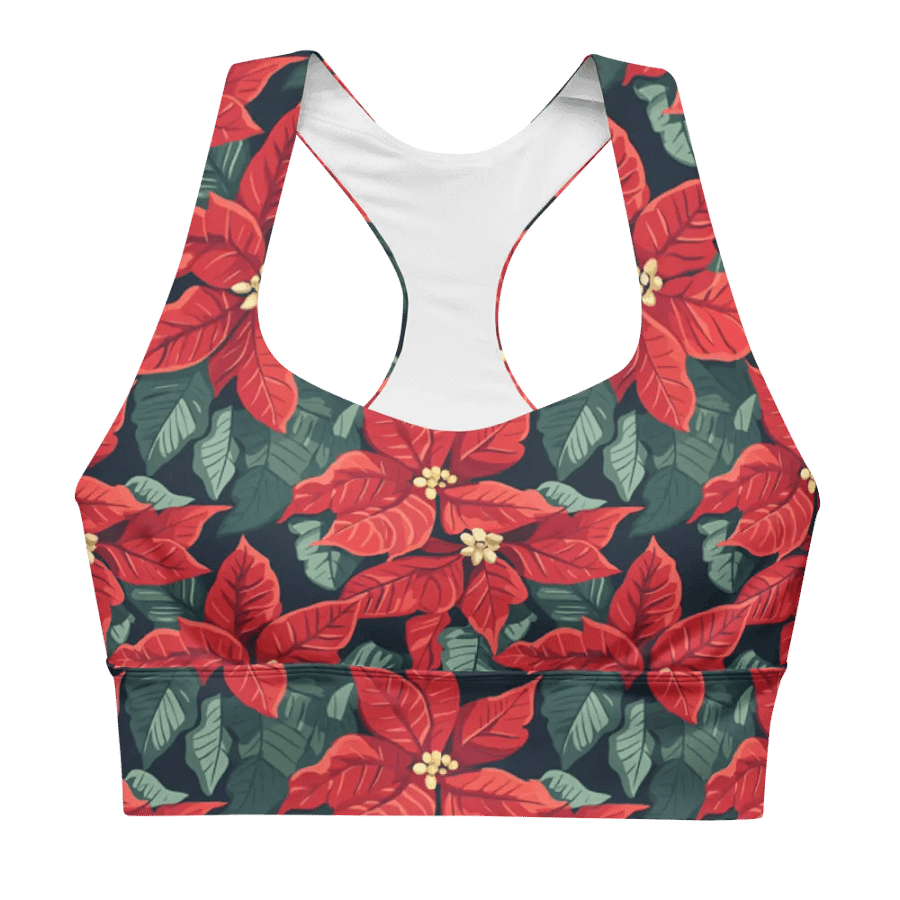 Straight To The Poinsettia Longline Sports Bra product image (1)