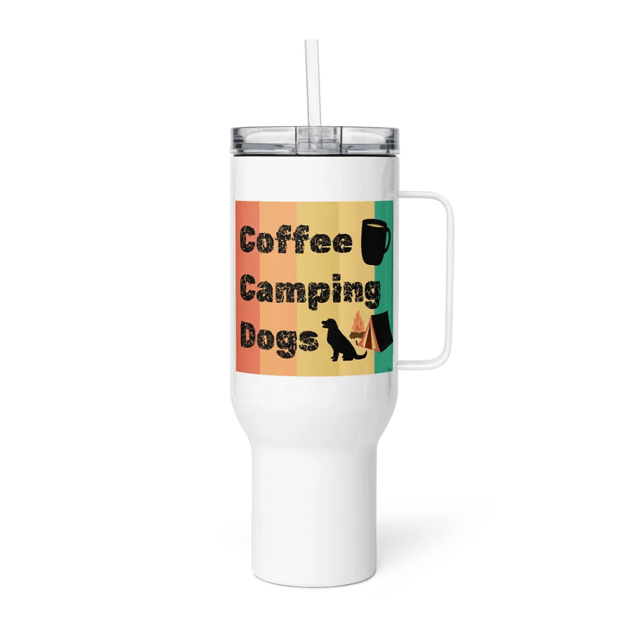 Camping Lover - Coffee Camping Dogs 40 oz Travel Mug Drink Cup product image (1)