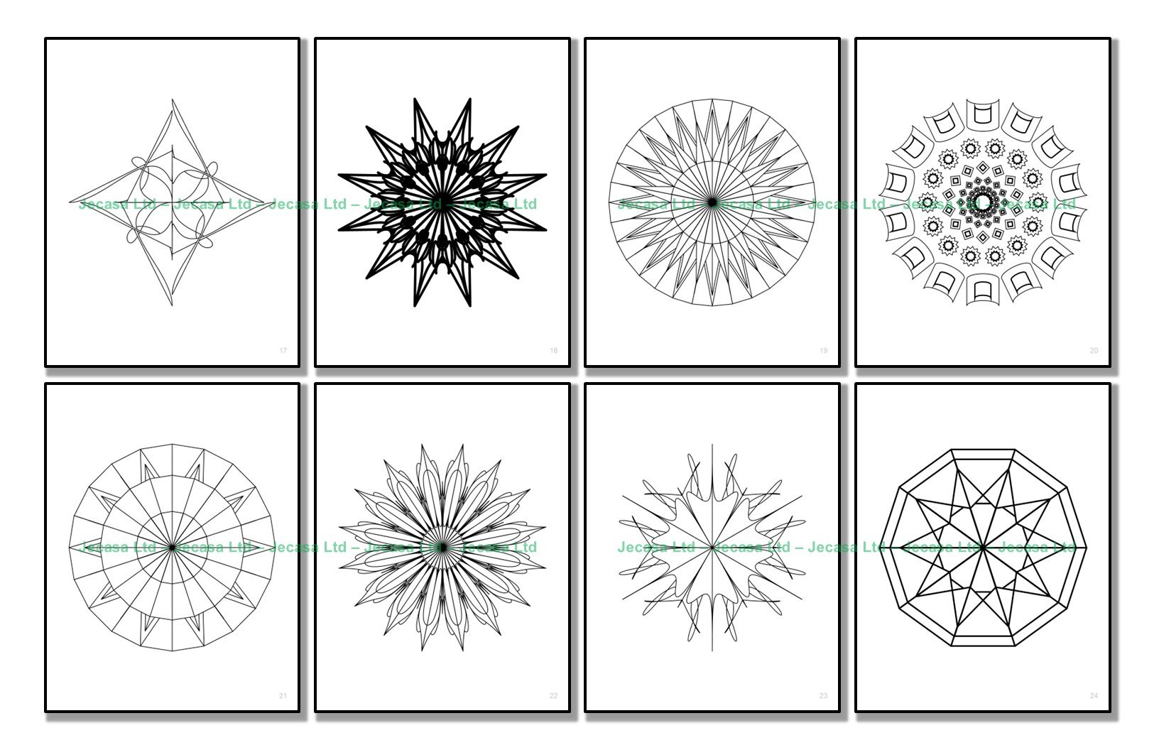 100 Geometric Mandala Coloring Pages | PDF | Digital File | Series GM2025 Vol. 9 product image (5)