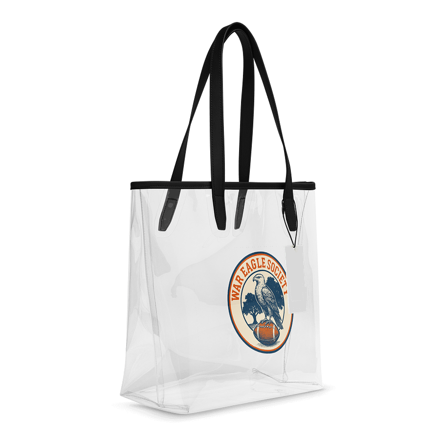 Clear Stadium Approved Tote Bag for Auburn Fans | "War Eagle Society" Transparent Shoulder Bag | Game Day Essential product image (6)
