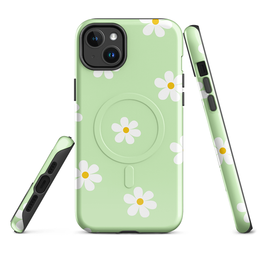 Cute Floral Tough Magnetic Case, MagSafe® iPhone® Tough Case, iPhone 14, iPhone 15, iPhone 16, Pro, Pro Max, Plus. product image (1)