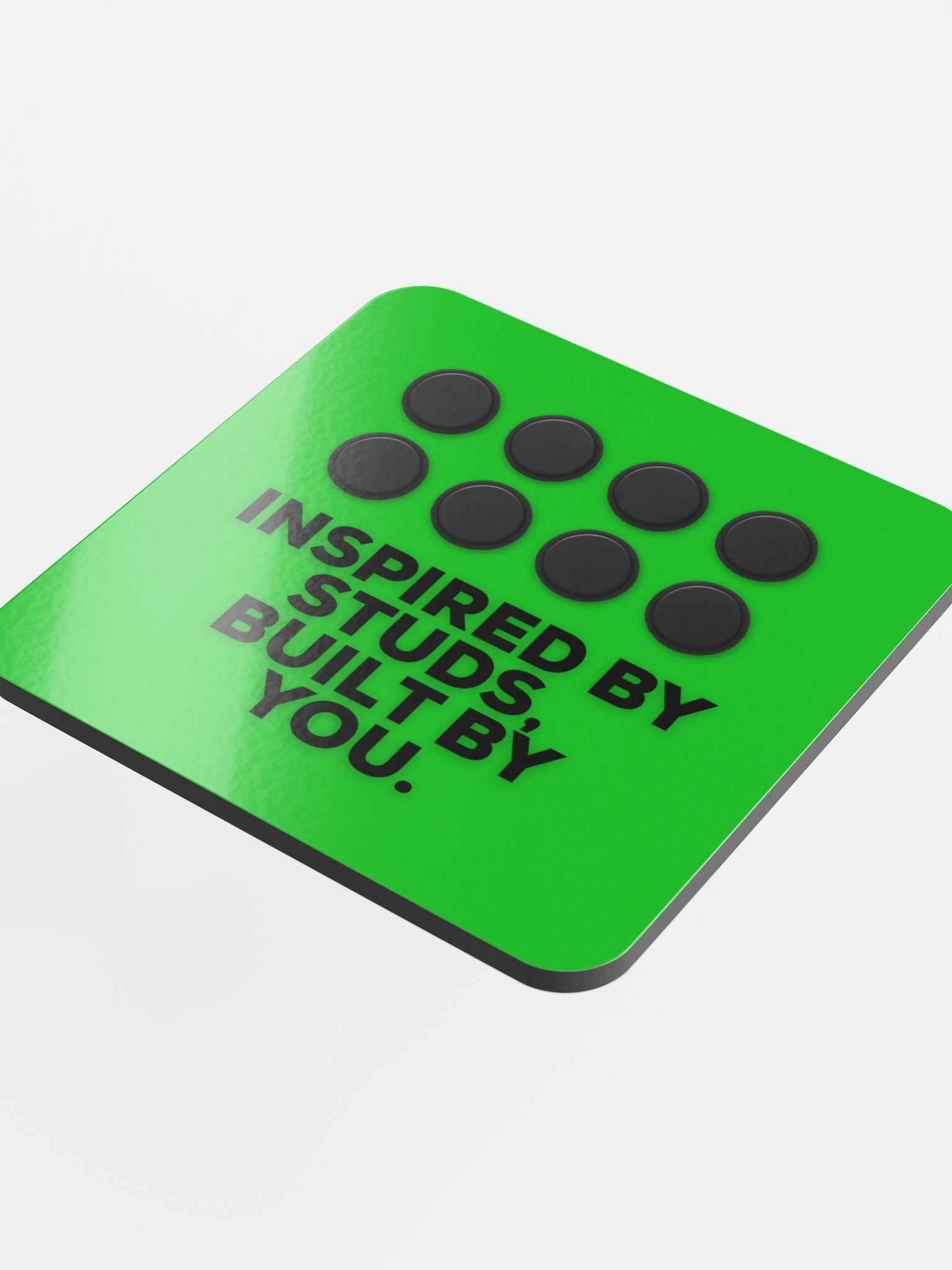 Inspired by Studs (Green) Coaster product image (2)
