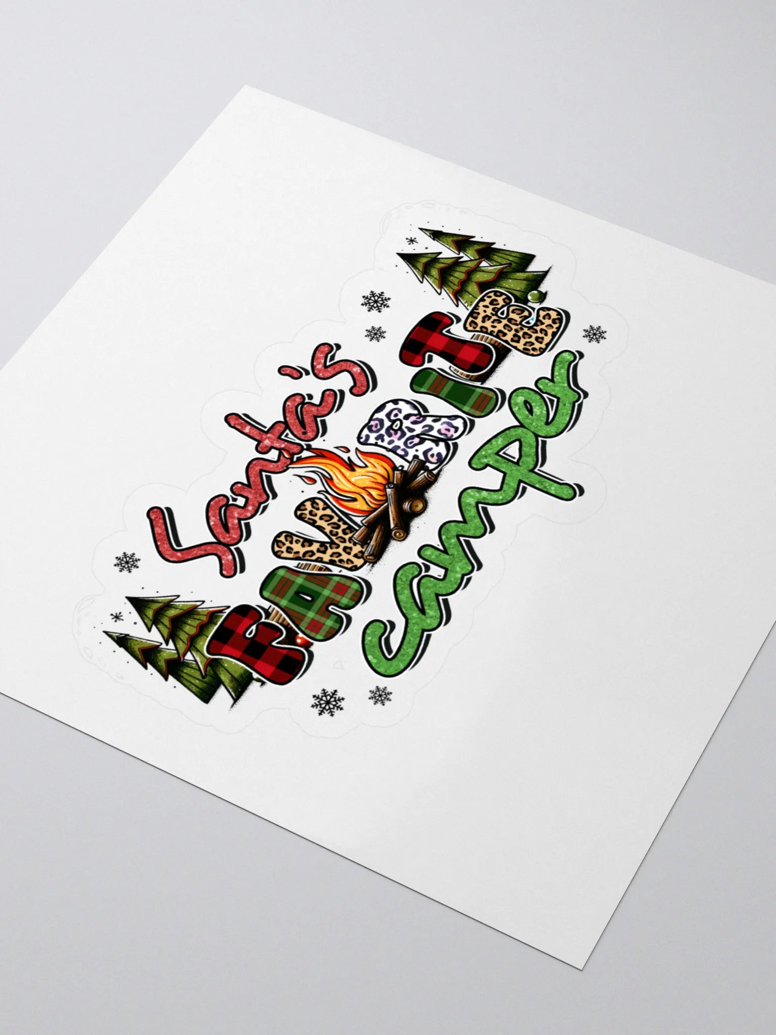 Santa's Favorite Camper Kiss Cut Stickers product image (3)