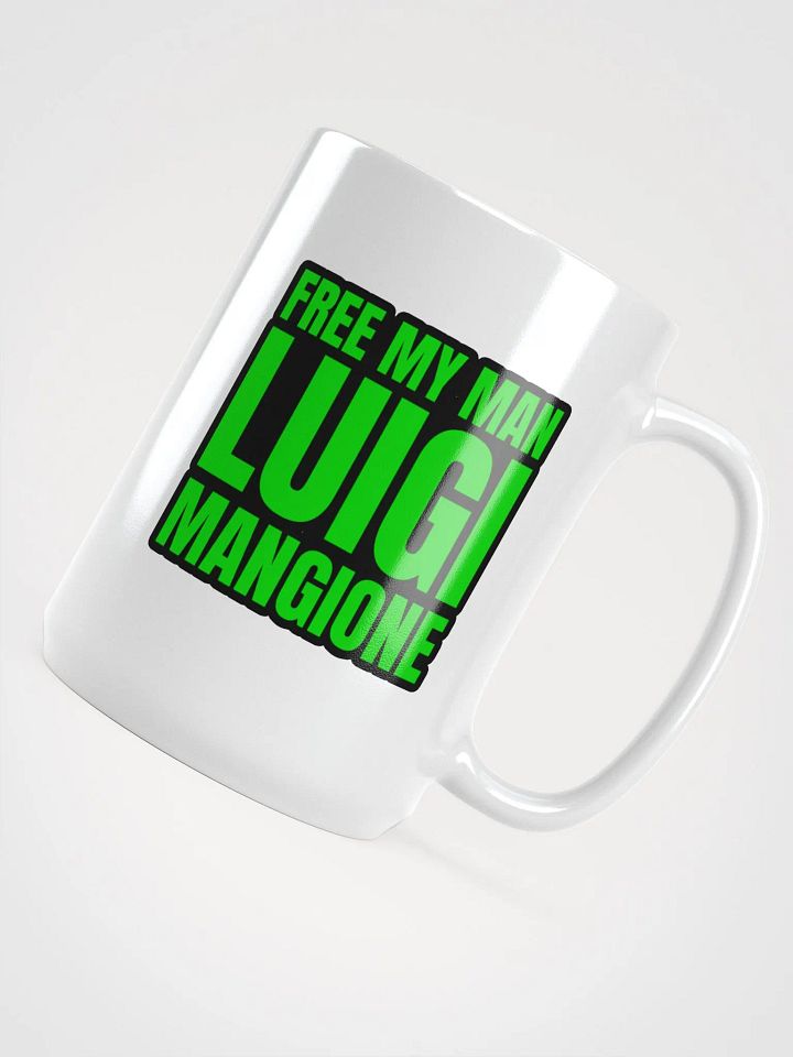 FREE MY MAN LUIGI MANGIONE White Glossy Mug product image (2)