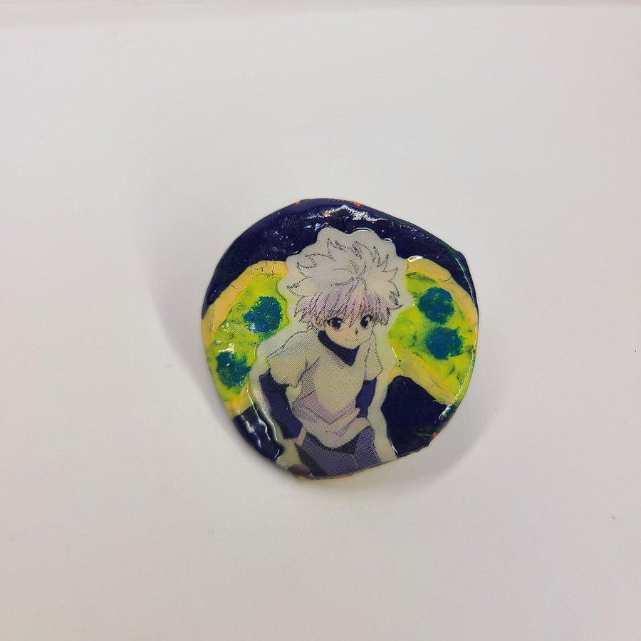 Killua HunterxHunter bottle cap pin product image (1)
