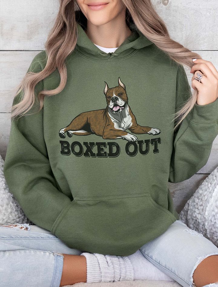 Boxed Out Hooded Sweatshirt of a Boxer Dog(Brindle - Cropped) | Funny Hoodie for Boxer Paw-rents product image (13)