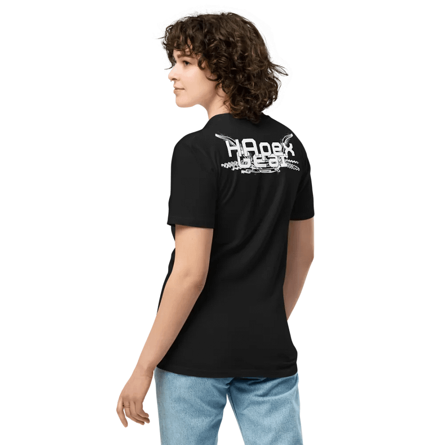 Unisex Premium T-Shirt - Print Embroidered Logo - White HApex Gear Black Logo product image (7)