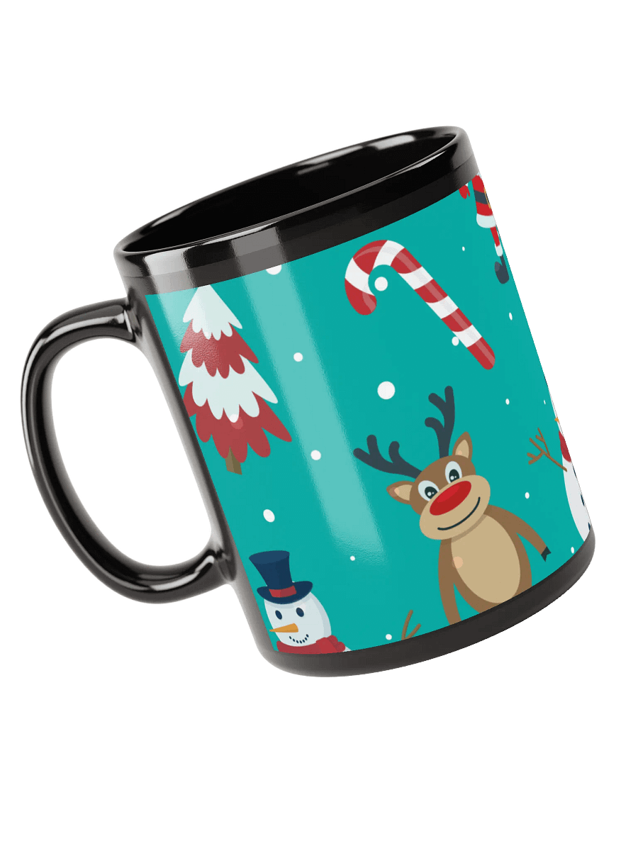 Festive Christmas Delight Black Glossy Mug product image (6)