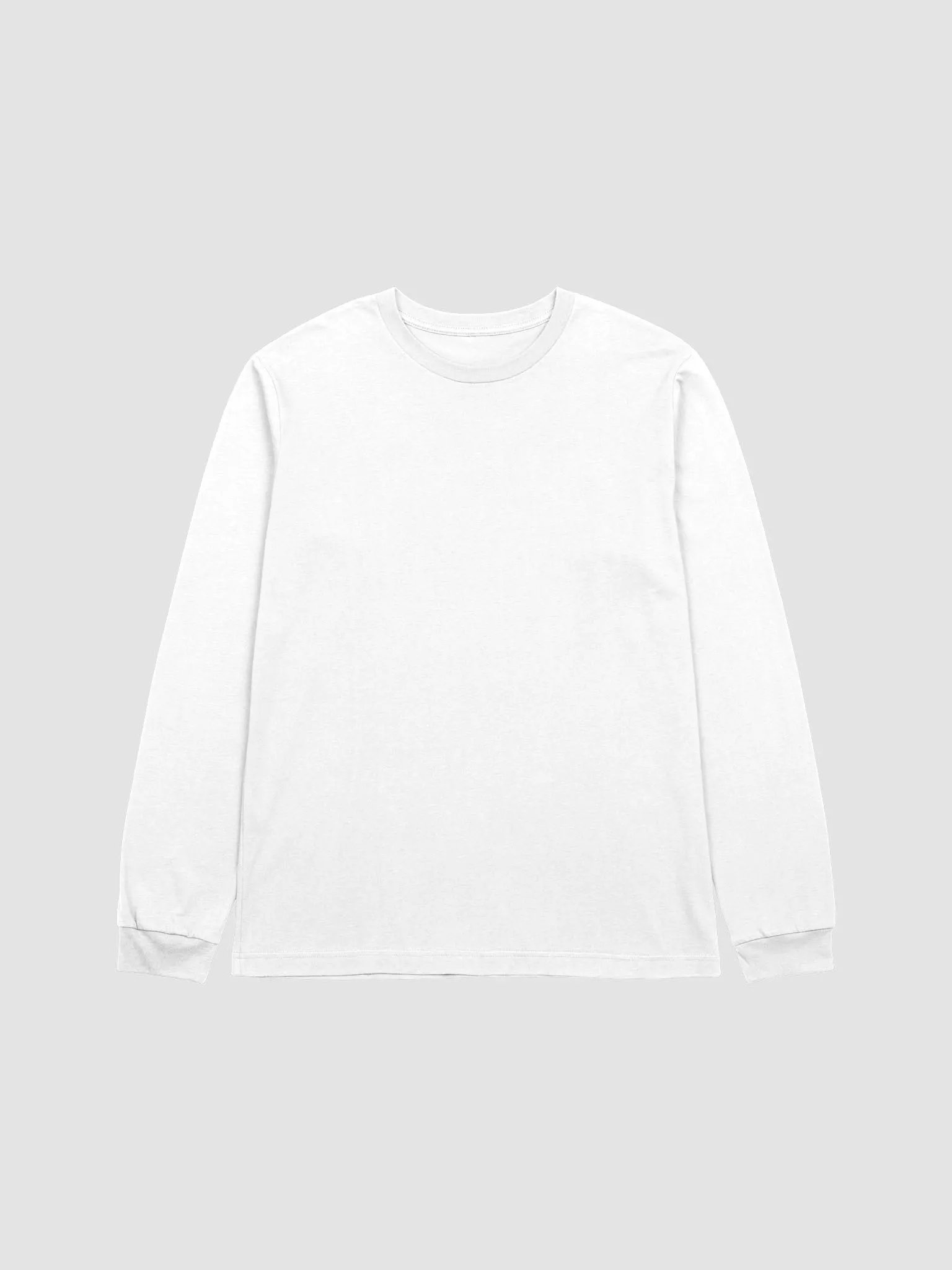 Plain Color White Long Sleeve T-Shirt product image (5)