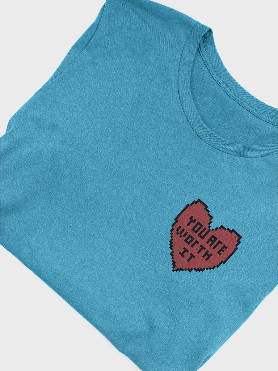 You are worth it pixel heart Supersoft T-Shirt product image (5)