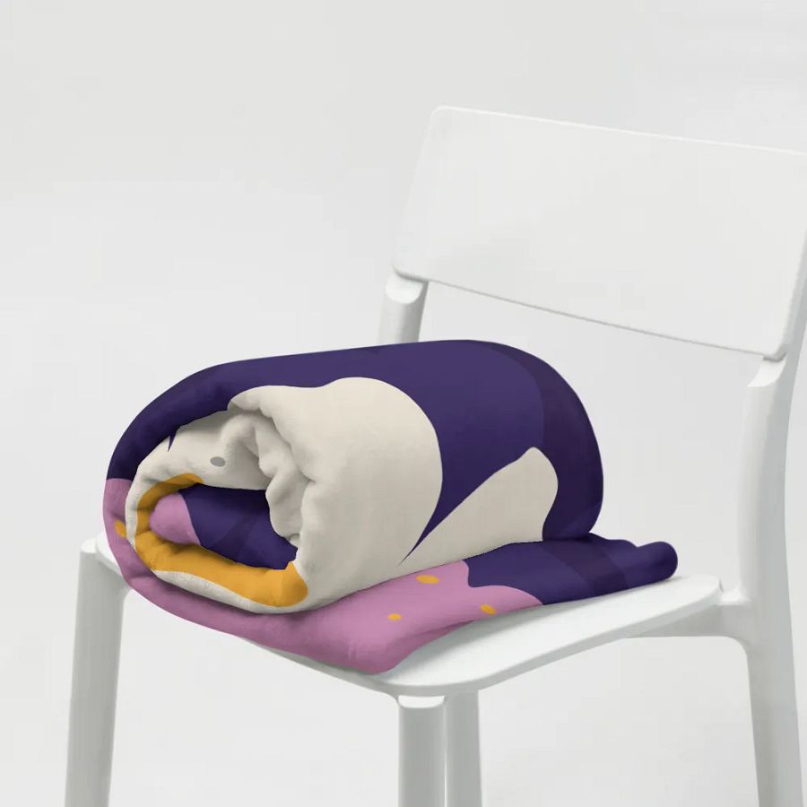 Violet & Golden Flowers Blanket product image (3)